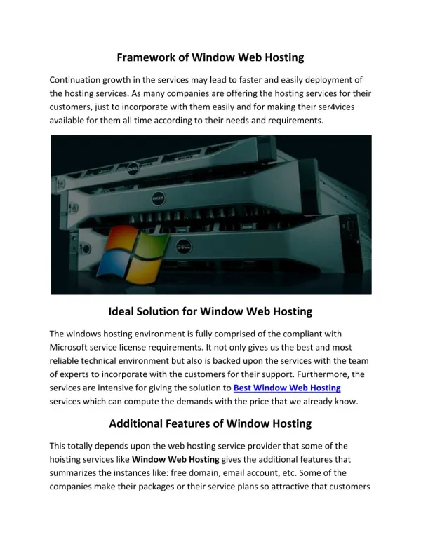 Windows Web Hosting