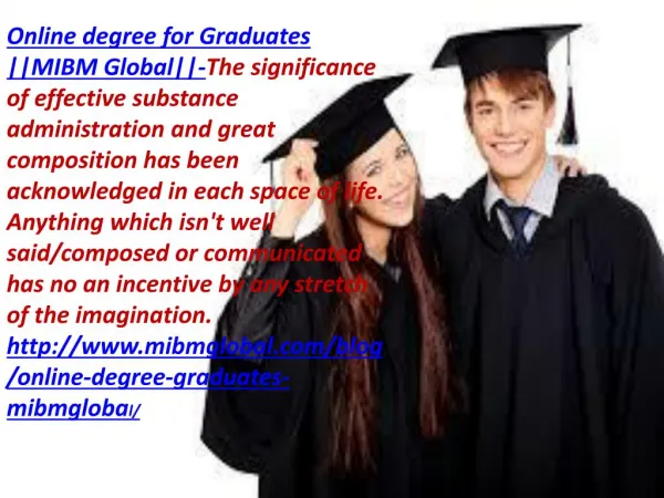 online degree for graduates mibm global