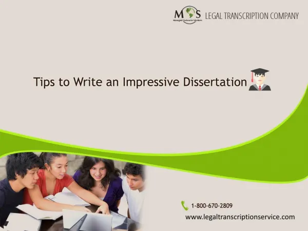 Tips to Write an Impressive Dissertation