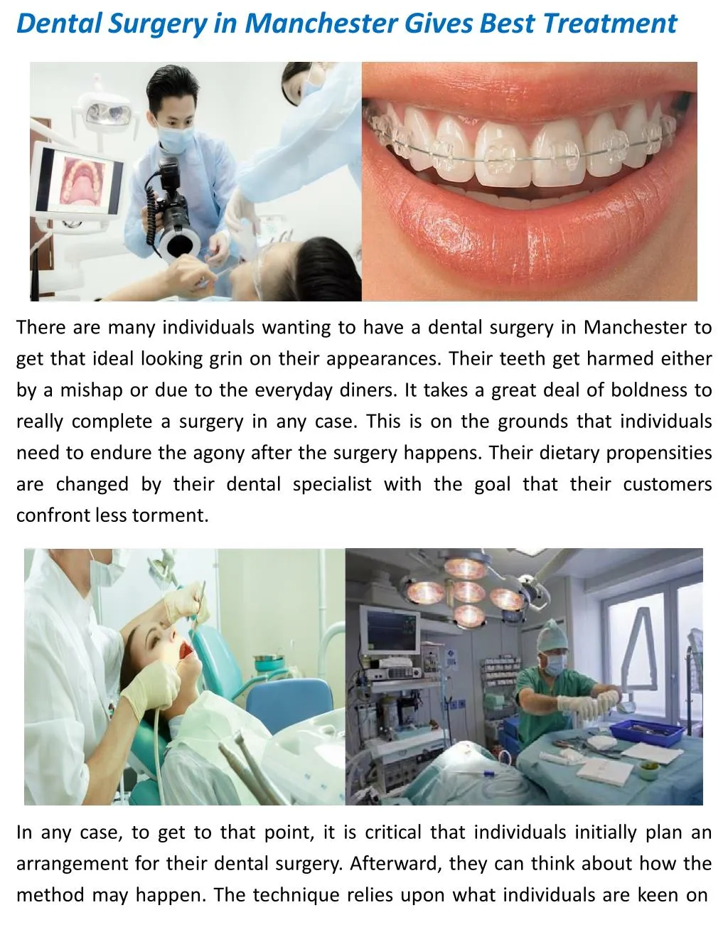 dental surgery in manchester gives best treatment