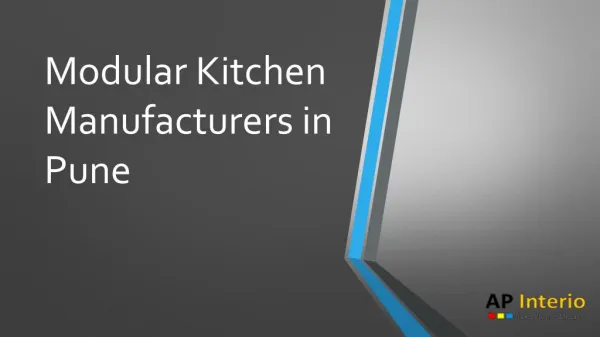 Modular kitchen manufacturers in Pune | AP Interio