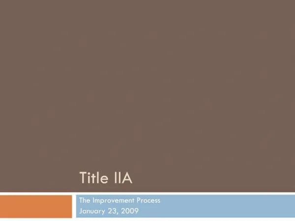 Title IIA
