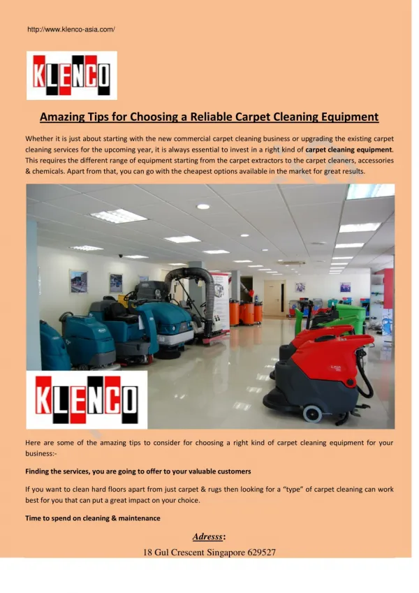 Amazing Tips for Choosing a Reliable Carpet Cleaning Equipment