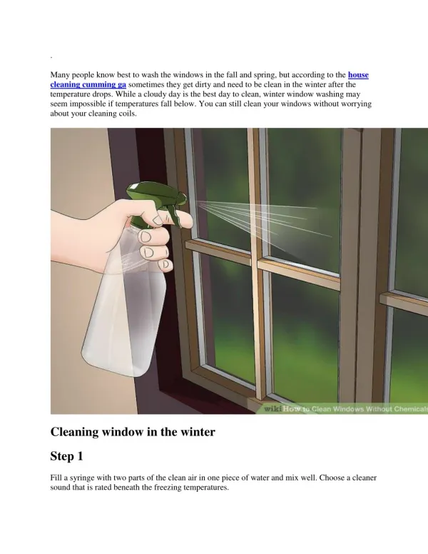 How to Wash Windows in the Winter