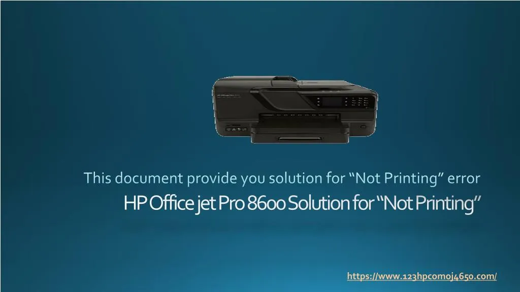 this document provide you solution for not printing error
