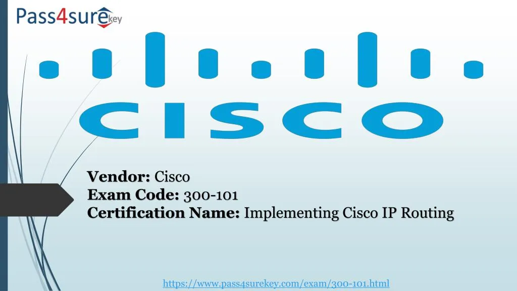 vendor cisco exam code 300 101 certification name