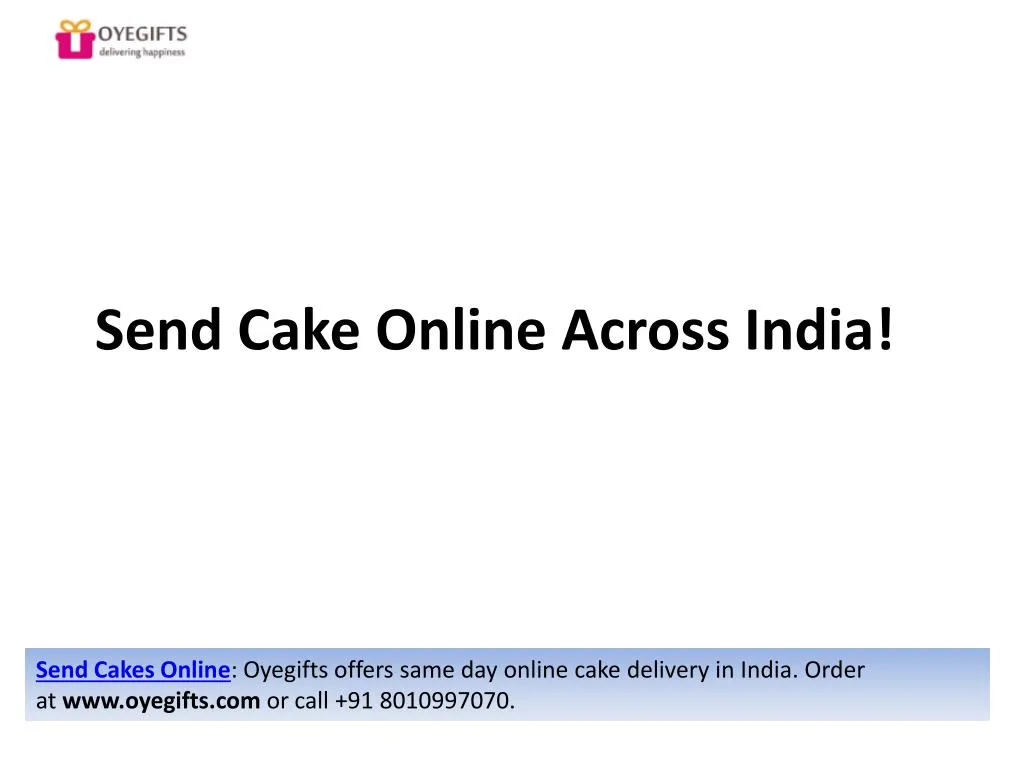 send cake online across india