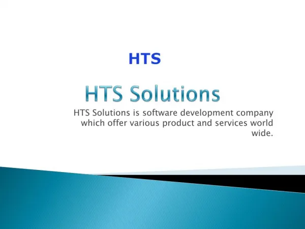 Get Business Product of HTS Solutions