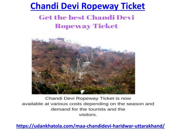Get the best Chandi Devi Ropeway Ticket