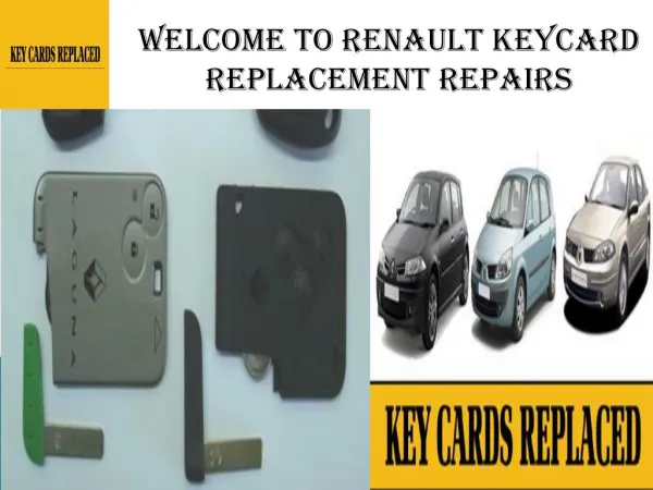 Renault Megane Key Card Replacement