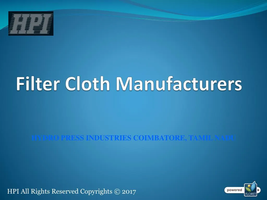 filter cloth manufacturers