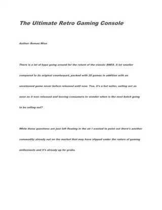 The Ultimate Retro Gaming Console - slide 1