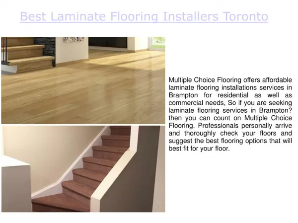 Laminate Flooring Repair Toronto