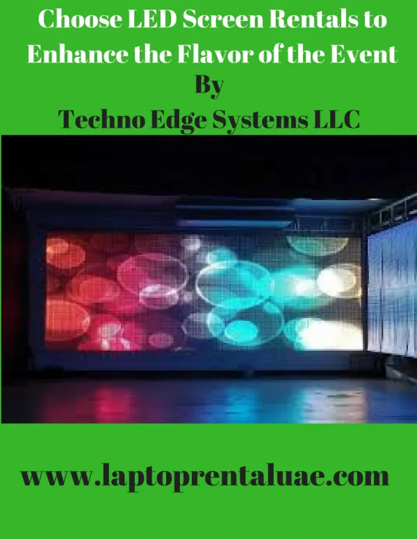 LED Screen Rentals | Techno Edge Systems | LED Rental Technology