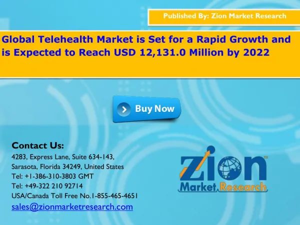 Telehealth Market Projected to Register 30.1% CAGR through 2022