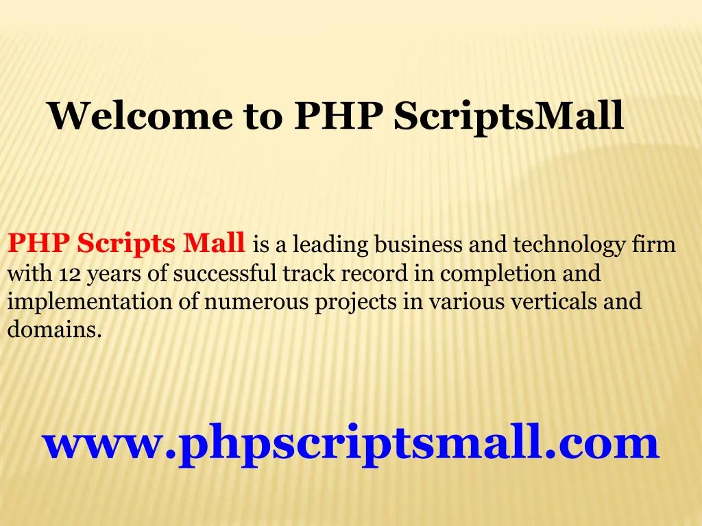 welcome to php scriptsmall