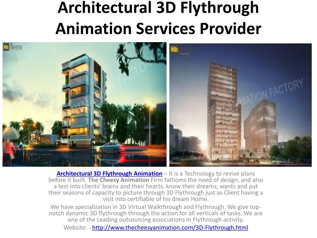 architectural 3d flythrough animation services provider