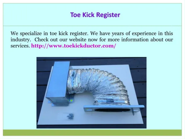 Toe Kick Duct Extension