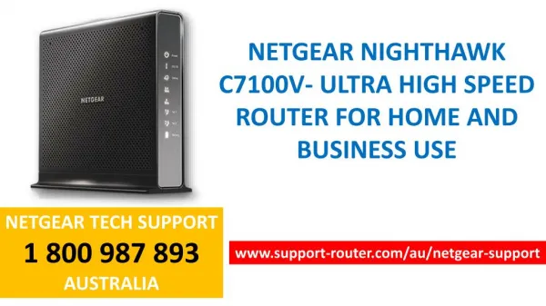 Netgear Nighthawk C7100V For Home And Business Use