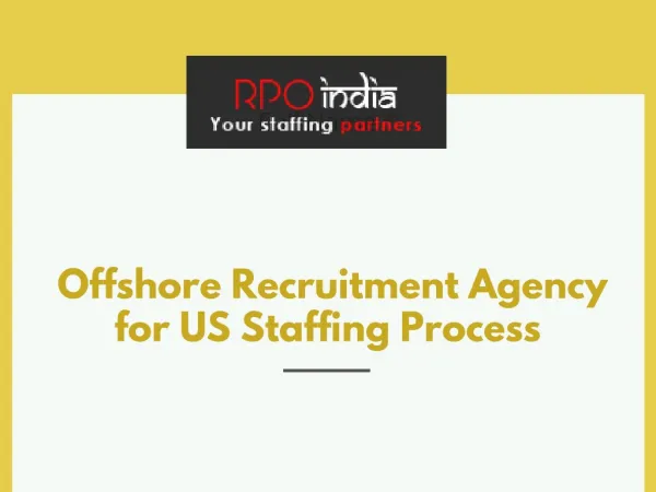 RPOIndia – Offshore Recruitment Agency for US Staffing Process
