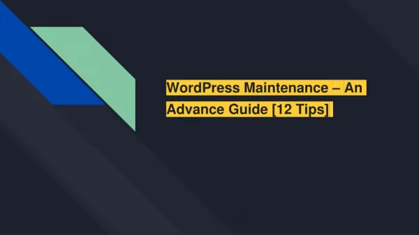 word press maintenance tips