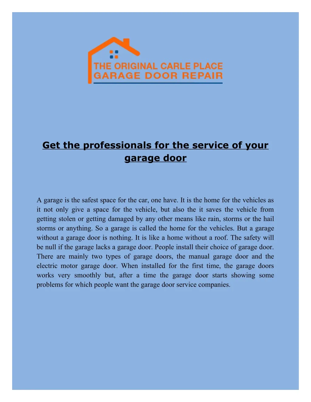 get the professionals for the service of your
