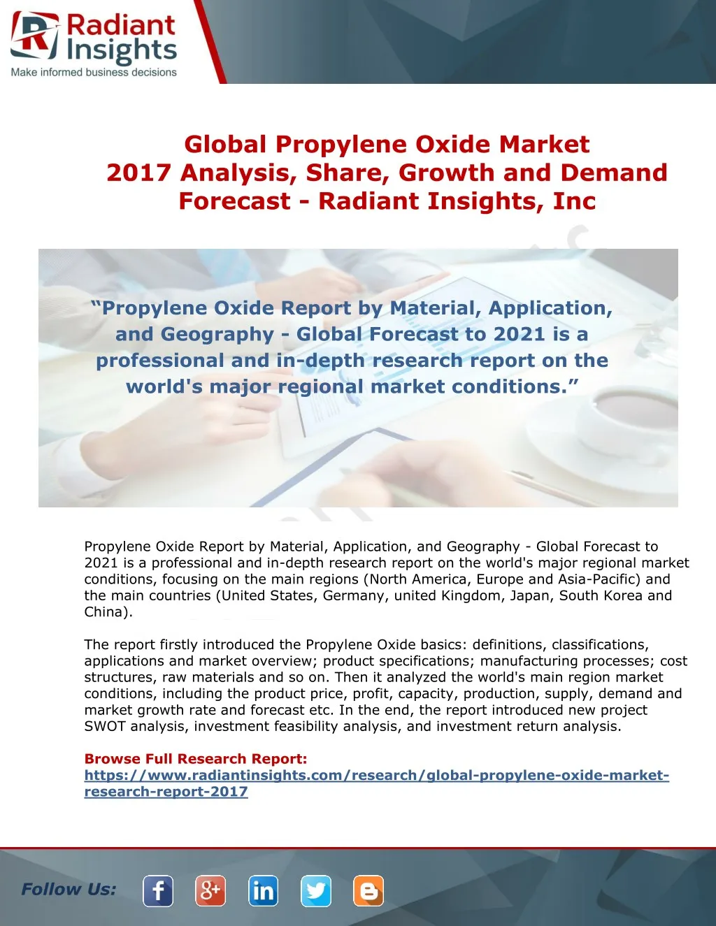 global propylene oxide market 2017 analysis share
