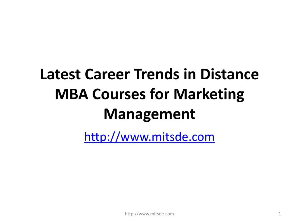latest career trends in distance mba courses for marketing management