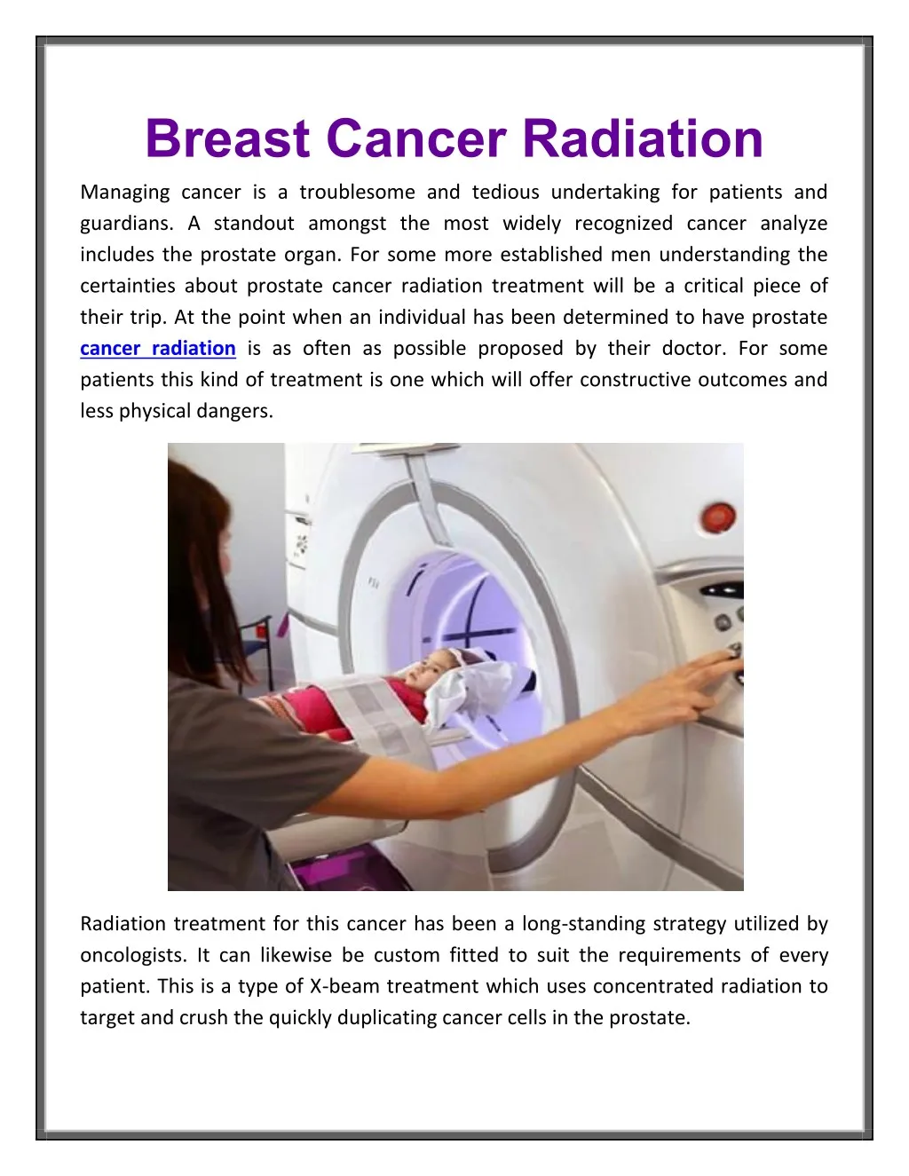 breast cancer radiation