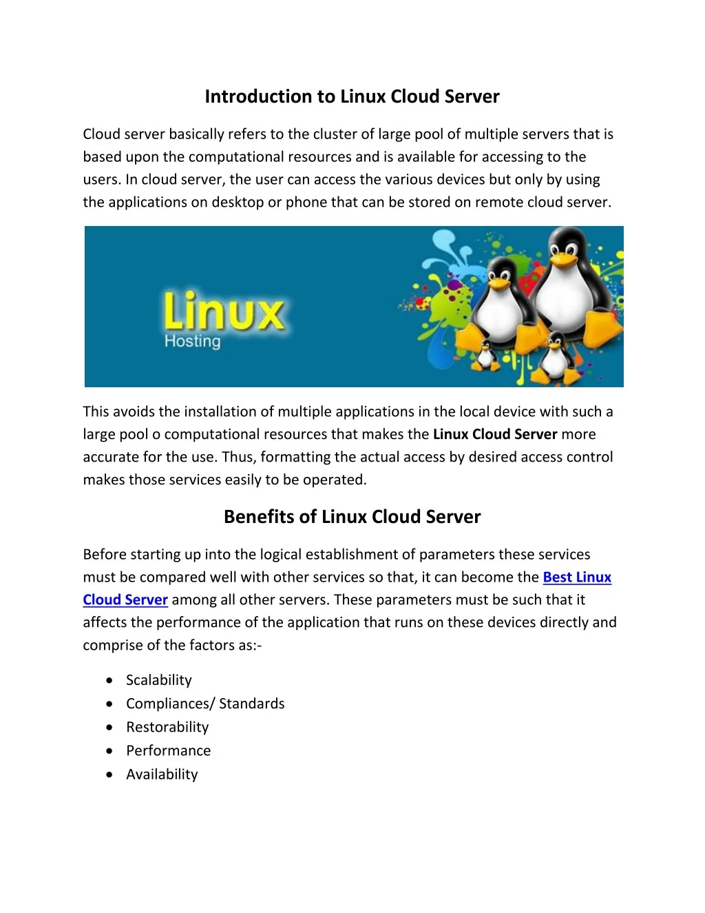introduction to linux cloud server