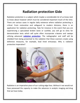 Radiation protection Gide - slide 1
