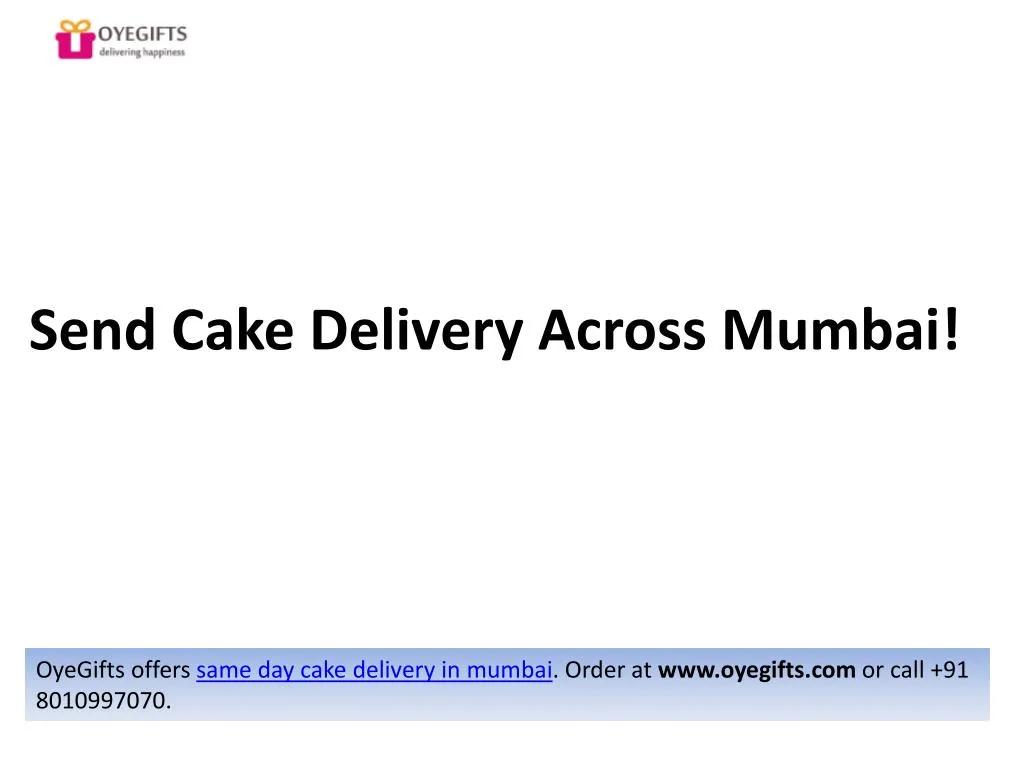 send c ake delivery across mumbai