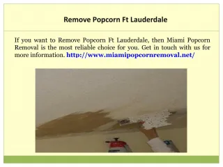 Popcorn Removal - slide 1