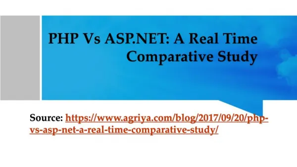 PHP Vs ASP.NET: A Real Time Comparison