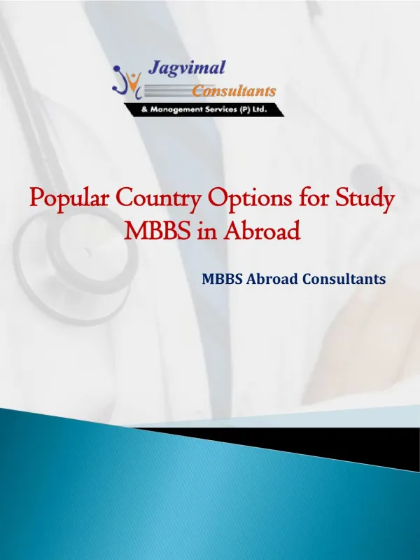 Popular Country Options for Study MBBS in Abroad