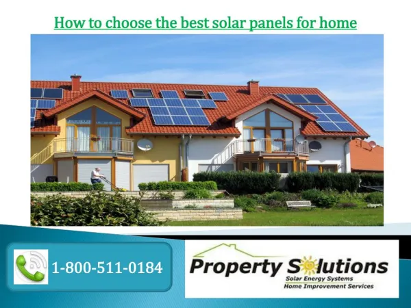 How to choose the best solar panels for home