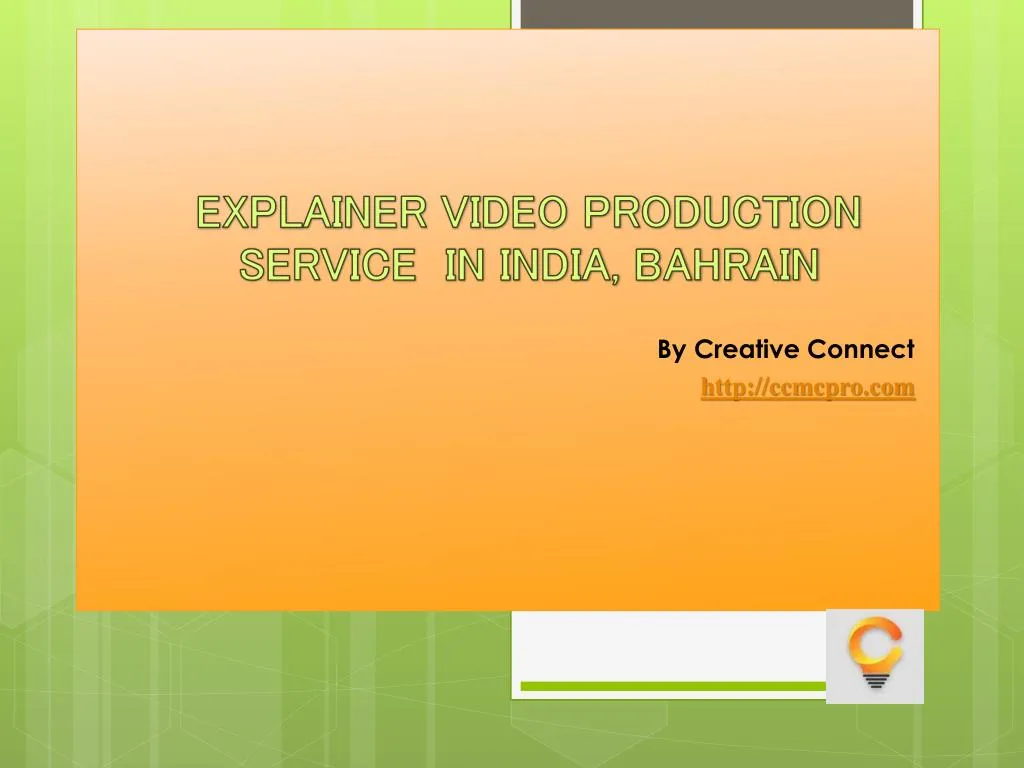 explainer video production service in india bahrain by creative connect http ccmcpro com