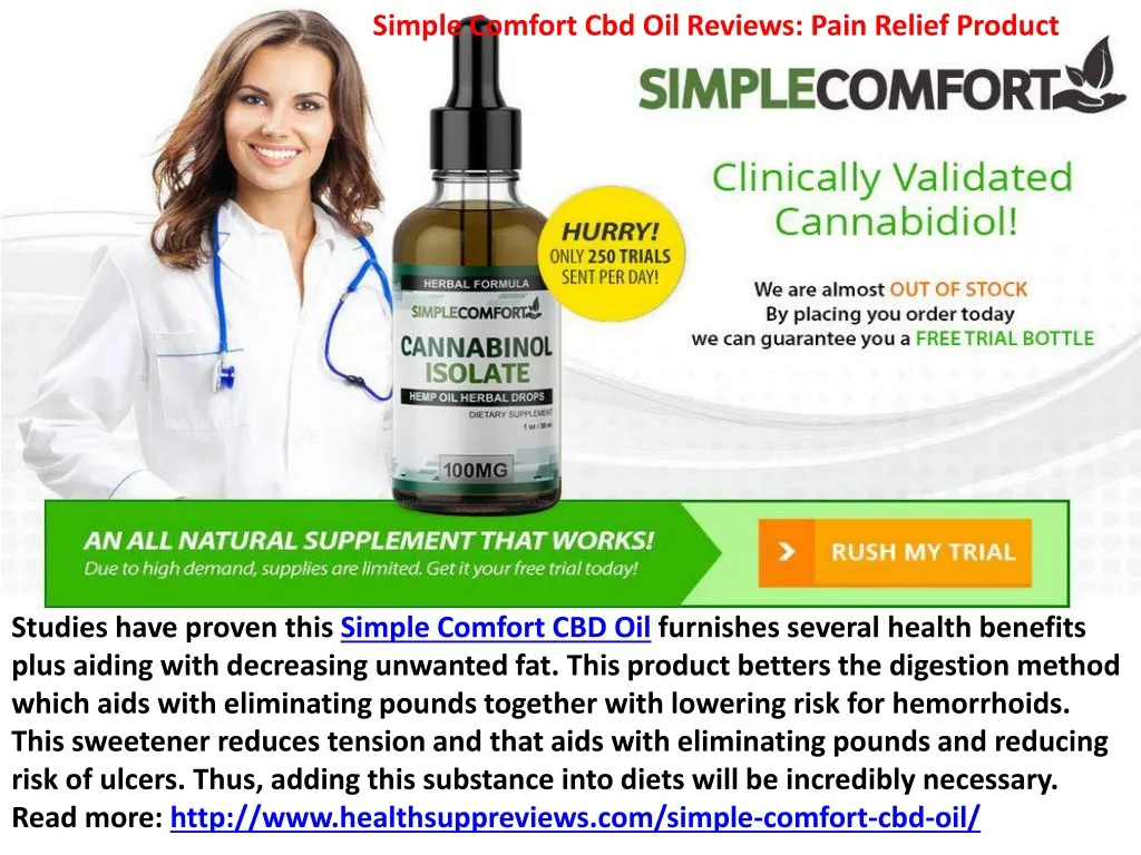 simple comfort cbd oil reviews pain relief product