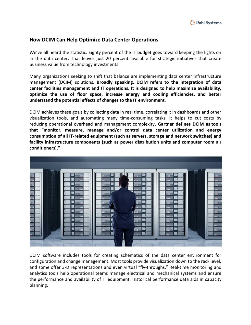 how dcim can help optimize data center operations