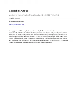 CISS Security Products - slide 1