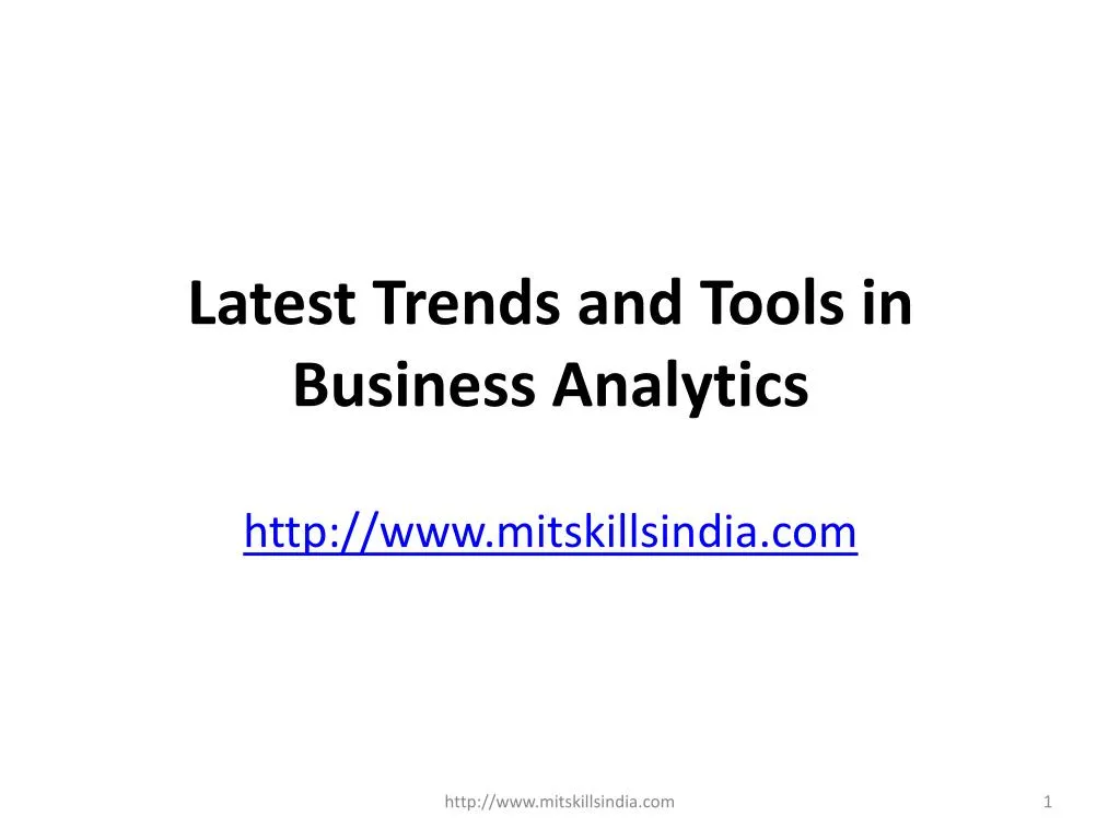 latest trends and tools in business analytics