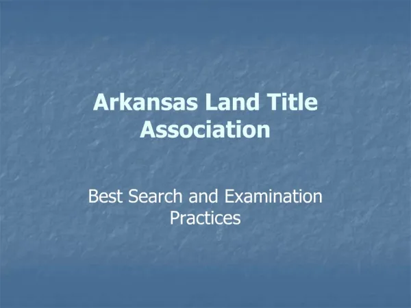 Arkansas Land Title Association