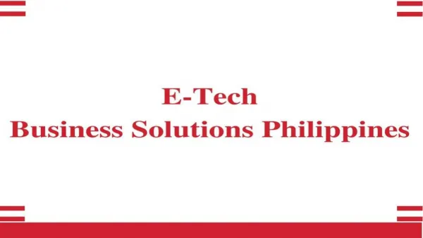 E-Tech Business Solutions Top Leading Web Design Company in the Philippines