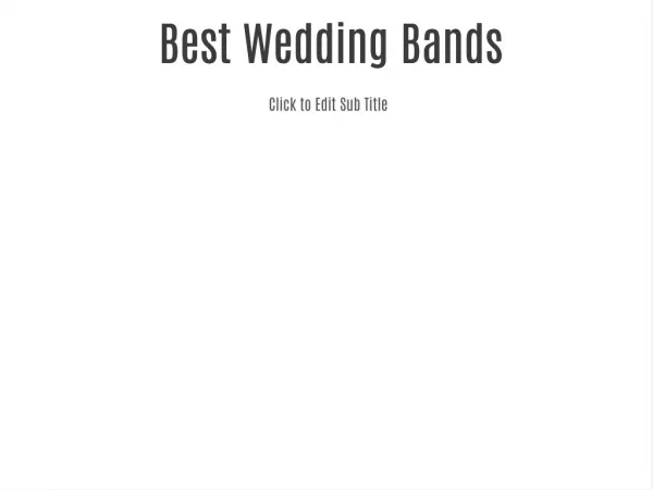 Best Wedding Bands
