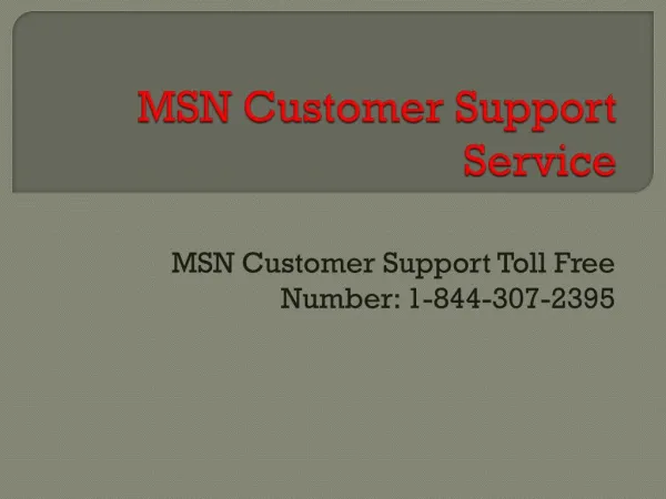 MSN Technical Support