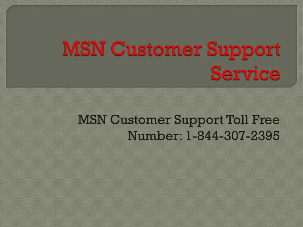 msn customer support service