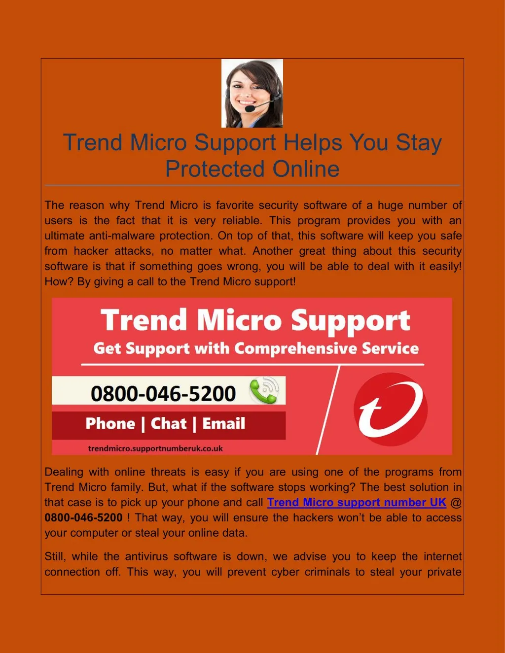 trend micro support helps you stay protected