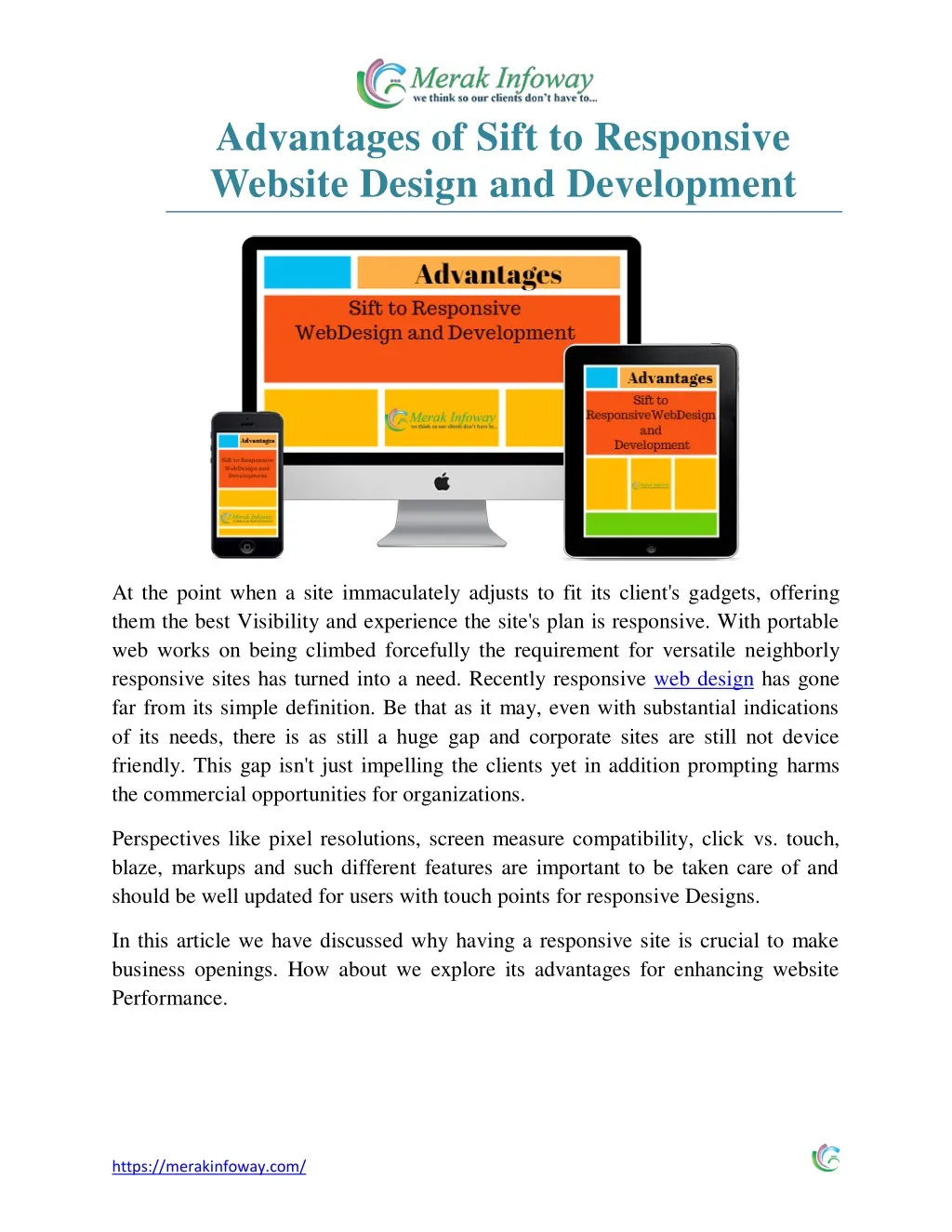 advantages of sift to responsive website design