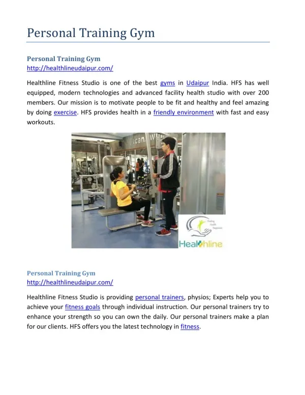 Personal Training Gym