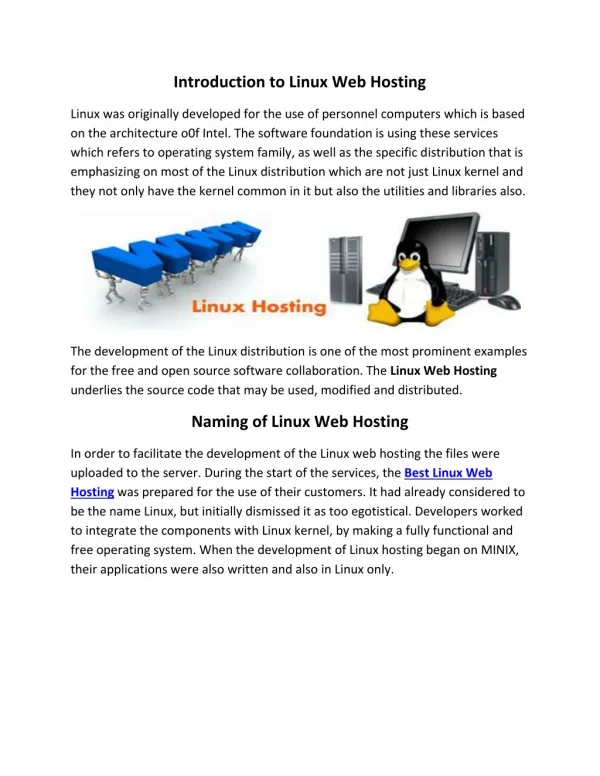 Linux Web Hosting